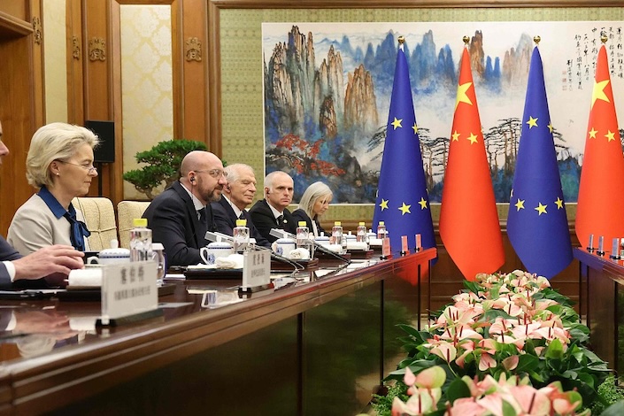 The talks marked the first in-person summit between China and the EU officials in four years