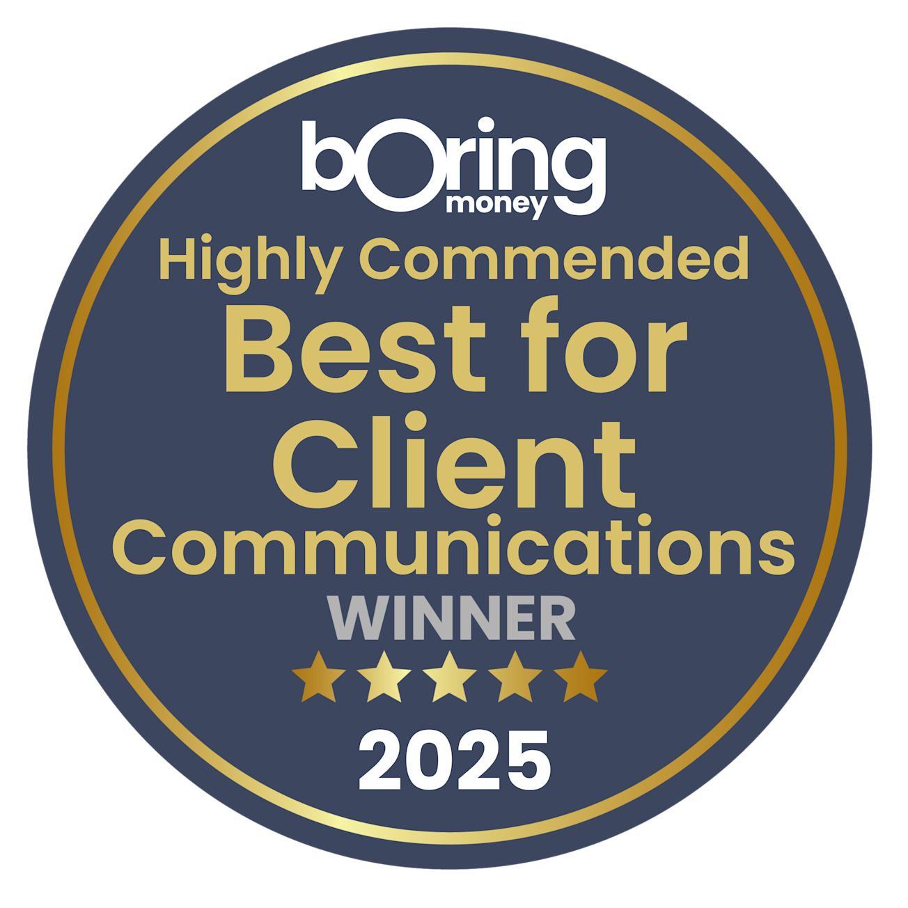 Boring Money highly commended Best for client communication 2025