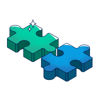 illustration of two puzzle pieces